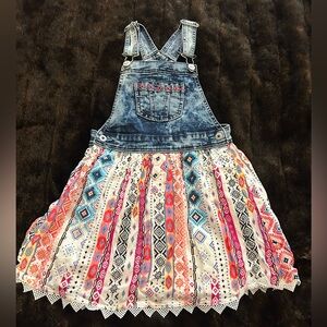 Jordache Girls Denim Overall Dress Size 6–6X Boho Skirt Pinafore